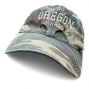 Oregon Ducks Legacy Camo baseball Cap Trucker Hat Distressed Vintage Style